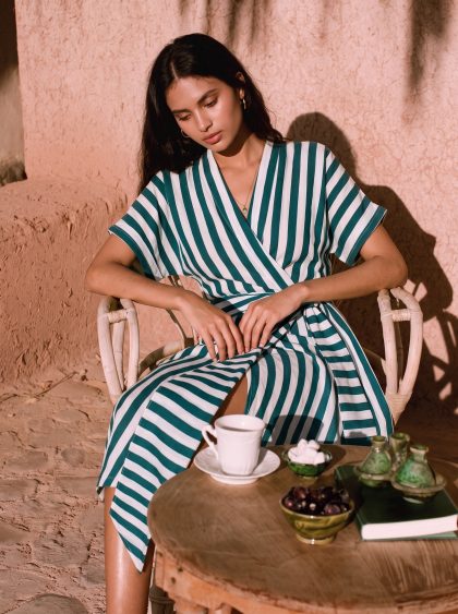 Aletta Midi Dress- Core Green
