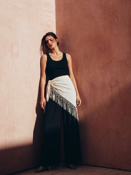 Wrap Around-Ivory Fringe