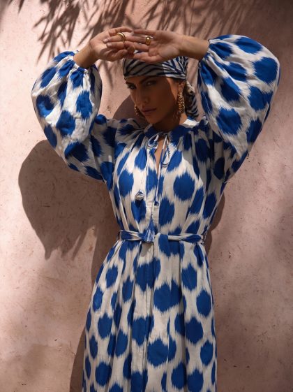 Jai Dress-Blue Dot Print