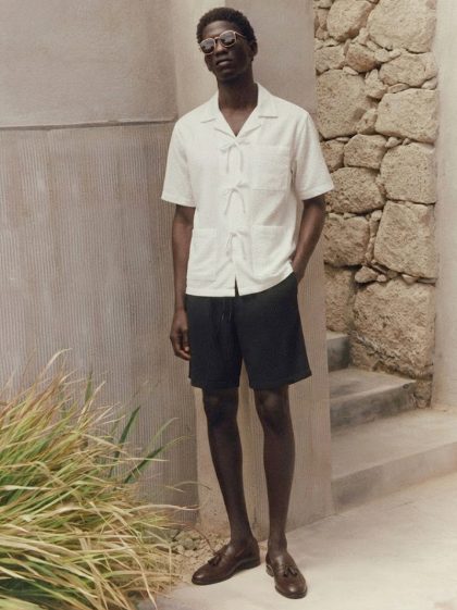 The Marcel Tie Front Shirt (Cotton)