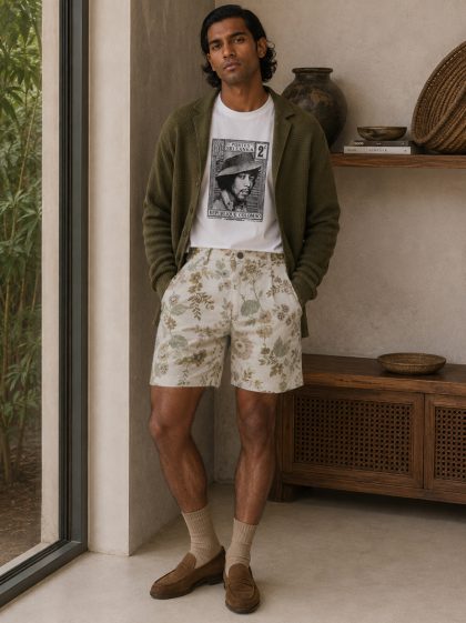 Floral Pleated Short