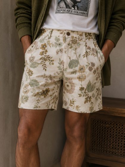 Floral Pleated Short