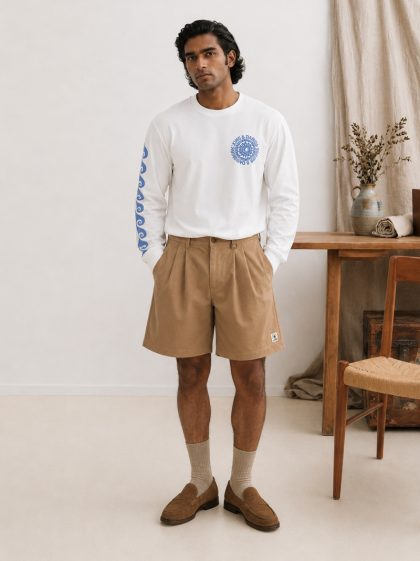 Double Pleated Work Short