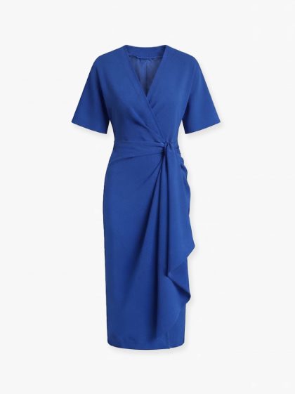 Aletta Midi Dress-Core Blue
