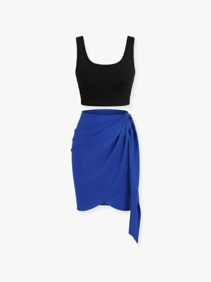 Aletta Mini Skirt-Core Blue