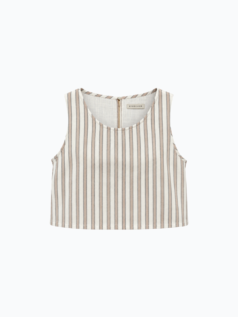 White Striped- Marley Top
