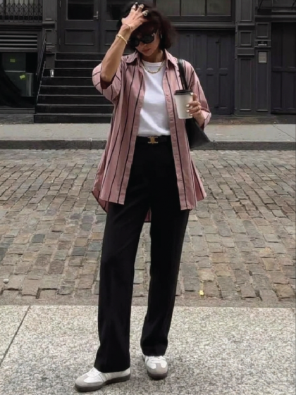 Dana Shirt – Pink Stripe