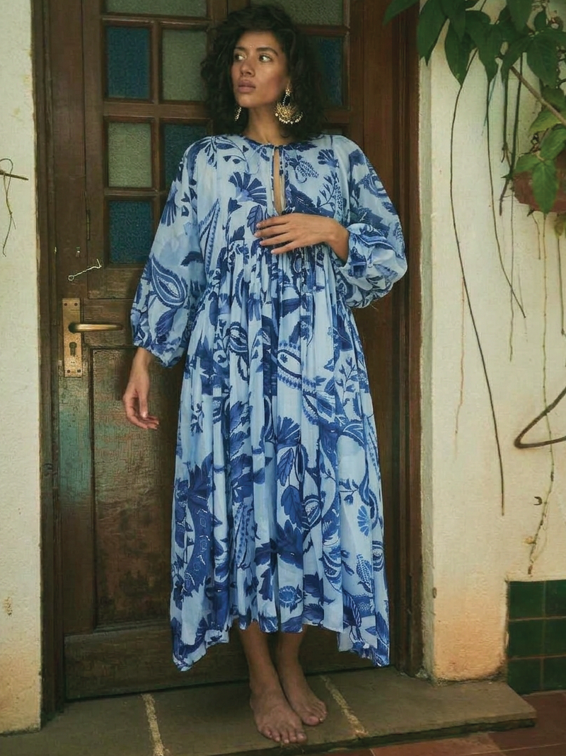 Sita Dress-Blue - Image 2